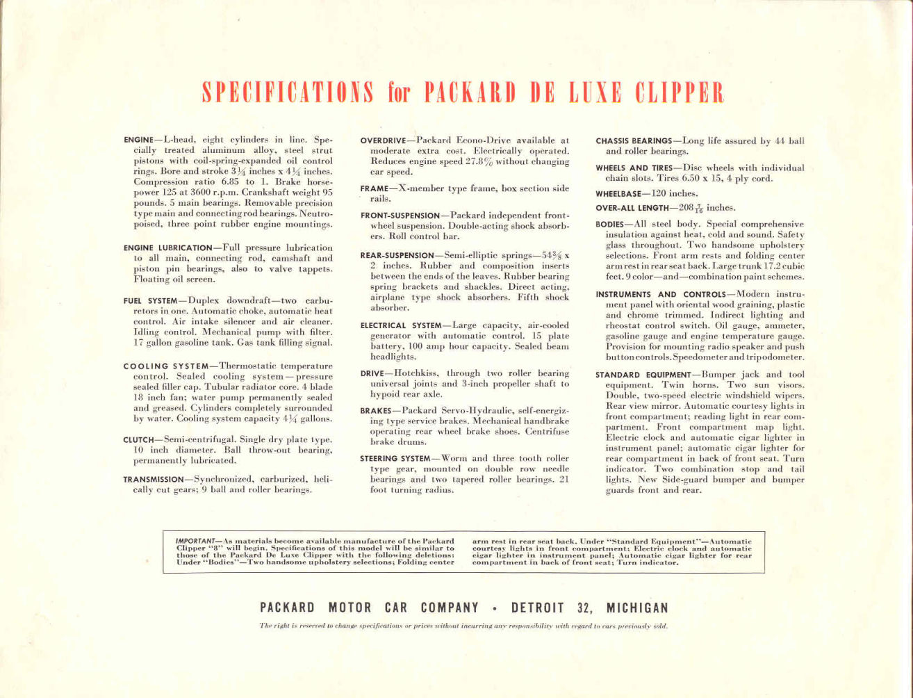 1946 Packard Brochure Page 15